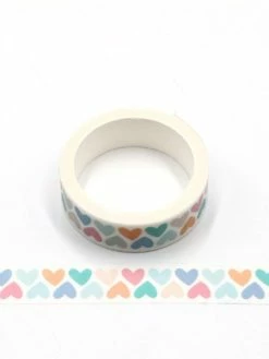 THE LOVELY FACTORY Masking Tape Coeurs Colorés