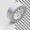 MT Masking Tape Masking Tape - Deco - Argent Rayé - 15 Mm X 7 M