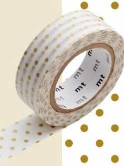 MT Masking Tape Masking Tape - Deco - Or Petits Pois - 15 Mm X 7 M