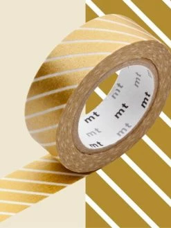 MT Masking Tape Masking Tape - Deco - Or Rayé - 15 Mm X 7 M