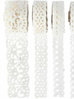 Creativ Company Masking Tape Dentelle - 8 à 23 Mm X 2 M - 4 Pcs