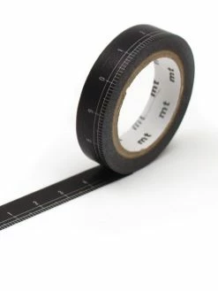 MT Masking Tape Masking Tape EX - Règle Fond Noir - 10 Mm X 7m