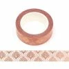 THE LOVELY FACTORY Masking Tape Feuille De Palmier Rose Et Or 15mm X 10m