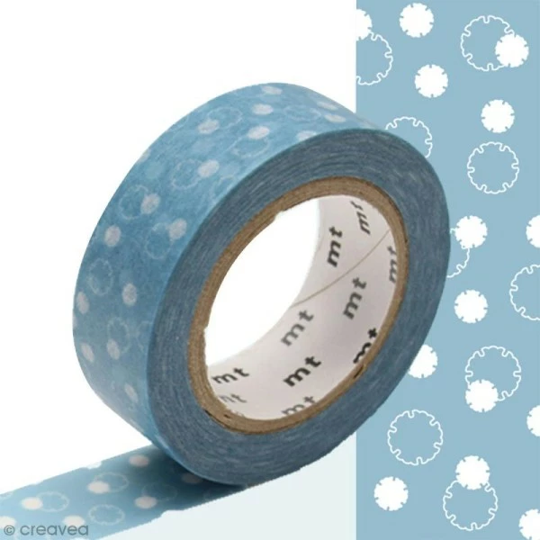 MT Masking Tape Masking Tape Fleur De Coton Bleu - 1,5 Cm X 7 M 1 MT Masking Tape Masking Tape Fleur De Coton Bleu - 1,5 Cm X 7 M