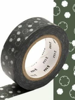 MT Masking Tape Masking Tape Fleur De Coton Gris Foncé - 1,5 Cm X 7 M