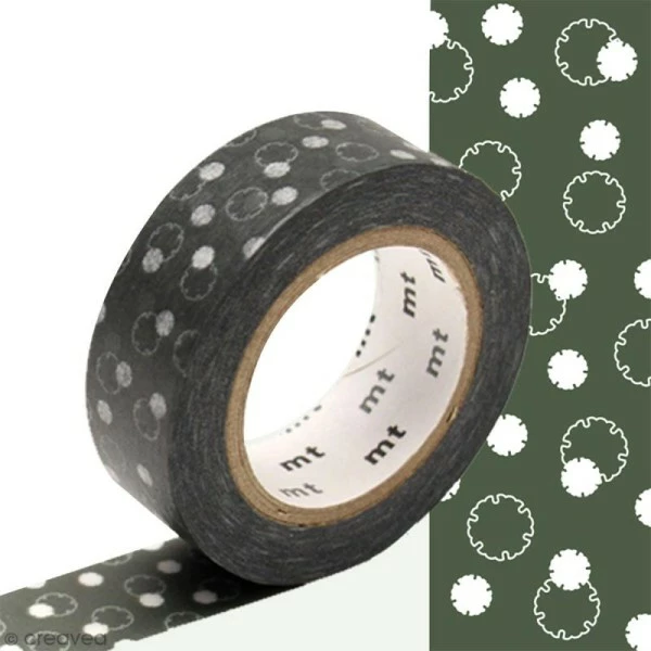MT Masking Tape Masking Tape Fleur De Coton Gris Foncé - 1,5 Cm X 7 M 1 MT Masking Tape Masking Tape Fleur De Coton Gris Foncé - 1,5 Cm X 7 M
