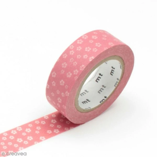MT Masking Tape Masking Tape Fleurs - Fleurs Roses - 15 Mm X 10 M 1 MT Masking Tape Masking Tape Fleurs - Fleurs Roses - 15 Mm X 10 M