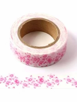 THE LOVELY FACTORY Masking Tape Fleurs Roses 15mm X 10m