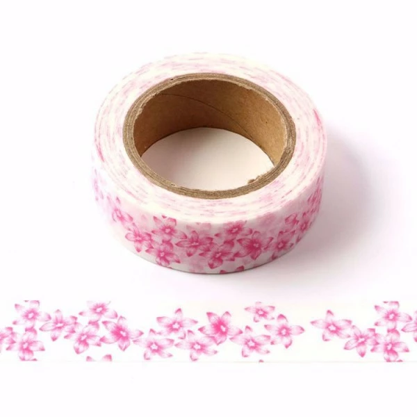 THE LOVELY FACTORY Masking Tape Fleurs Roses 15mm X 10m 1 THE LOVELY FACTORY Masking Tape Fleurs Roses 15mm X 10m