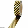 Creavea Masking Tape Foil Lignes Dorées Et Noires - 1,5 Cm X 10 M