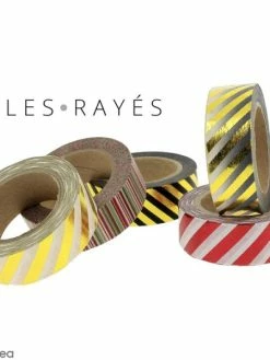 Creavea Masking Tape Foil Lignes Dorées Et Noires - 1,5 Cm X 10 M -V-Zug shop masking tape foil lignes dorees et noires 15 cm x 10 m p 3