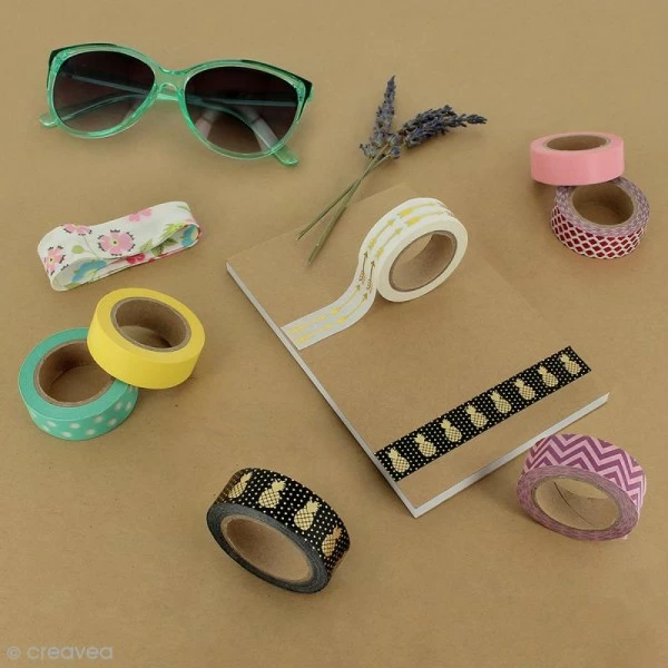 Creavea Masking Tape Foil Lignes Grises Argentées Et Blanches - 1,5 Cm X 10 M 4 Creavea Masking Tape Foil Lignes Grises Argentées Et Blanches - 1,5 Cm X 10 M – Image 4