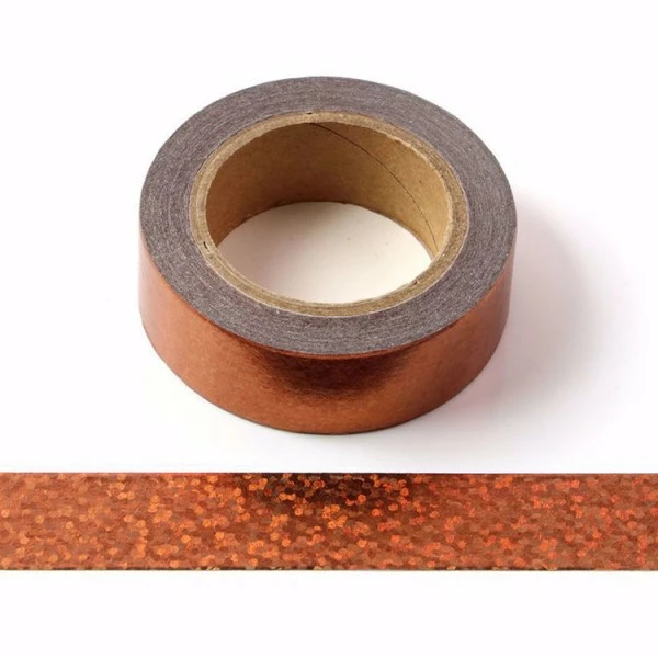 THE LOVELY FACTORY Masking Tape Foil Marron Holographique - 15mm X 10m - F167 1 THE LOVELY FACTORY Masking Tape Foil Marron Holographique - 15mm X 10m - F167