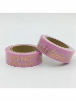 THE LOVELY FACTORY Masking Tape Foil Rose Do Not Open Until Christmas Noël Doré