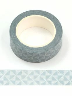 THE LOVELY FACTORY Masking Tape Forme Géométrique Verte 15mm X 10m