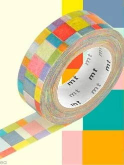 MT Masking Tape Masking Tape - Grande Mosaïque Multicolore - 15 Mm X 7 Mm