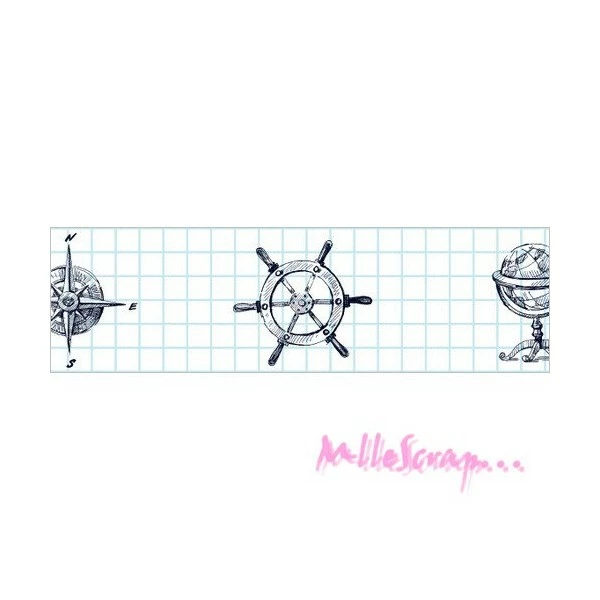 Masking Tape La Mer - Scrapberry's - 8 Mètres 1 Masking Tape La Mer - Scrapberry's - 8 Mètres