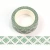 THE LOVELY FACTORY Masking Tape Liane Rattan 15mm X 10m Quadrillage Vert