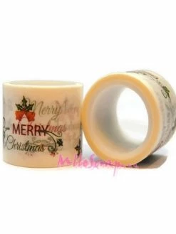 MlleScrap Masking Tape Merry Christmas Noel Papier Autocollant - 5 Mètres