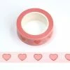 THE LOVELY FACTORY Masking Tape Métallique Coeurs Roses 15mm X 10m