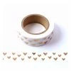 THE LOVELY FACTORY Masking Tape Métallisé Coeurs Cuivre 15mm X 10m