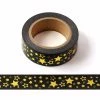 THE LOVELY FACTORY Masking Tape Métallisé étoiles Dorées 15mm X 10m