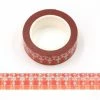 THE LOVELY FACTORY Masking Tape Métallisé Quadrillage Montagnard Flocons De Neige 15mm X 10m