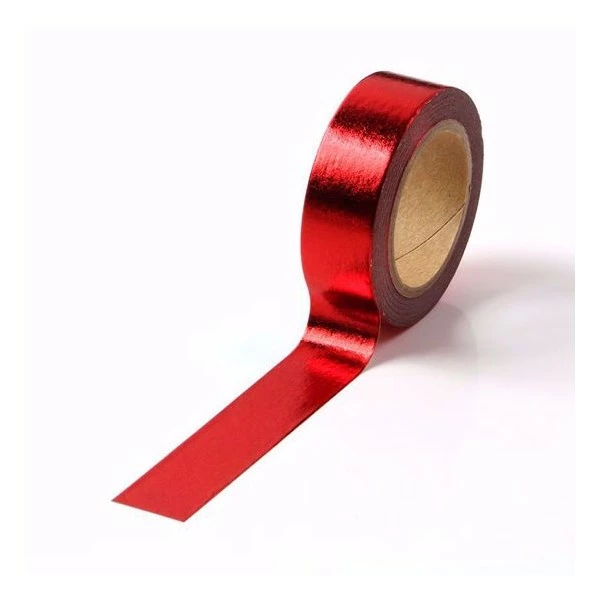 THE LOVELY FACTORY Masking Tape Métallisé Rouge Uni 15mm X 10m 2 THE LOVELY FACTORY Masking Tape Métallisé Rouge Uni 15mm X 10m – Image 2