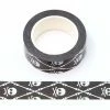 THE LOVELY FACTORY Masking Tape Métallisé Tête De Mort Halloween 15mm X 10m