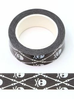 THE LOVELY FACTORY Masking Tape Métallisé Tête De Mort Halloween 15mm X 10m