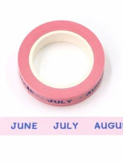 THE LOVELY FACTORY Masking Tape Mois De L'année En Anglais 15mm X 10m