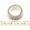 THE LOVELY FACTORY Masking Tape Monstres Colorés - 15mm X 10m - W520