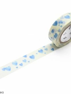MT Masking Tape Masking Tape Nuée De Coeurs Bleu - 15 Mm X 7 M