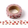 THE LOVELY FACTORY Masking Tape Petites Fraises Rouges - 15mmx 10m - W508