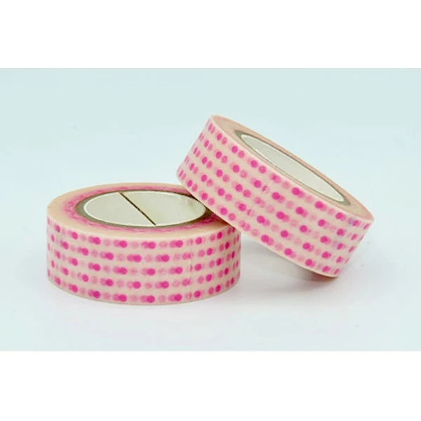 THE LOVELY FACTORY Masking Tape Pois Rose Fluo 15mm X 10m 1 THE LOVELY FACTORY Masking Tape Pois Rose Fluo 15mm X 10m