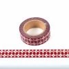THE LOVELY FACTORY Masking Tape Quadrillage Jacquard Rouge Et Blanc - 15mm X 10m - W505