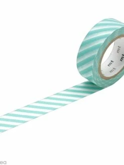 MT Masking Tape Masking Tape - Rayures Bleu D'eau - 15 Mm X 7 M
