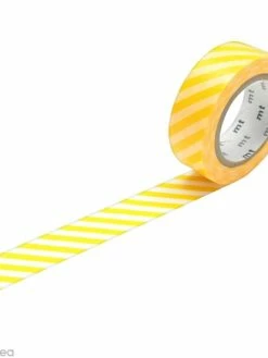 MT Masking Tape Masking Tape - Rayures Jaune - 15 Mm X 7 M