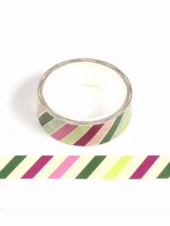 THE LOVELY FACTORY Masking Tape Rayures Noël 15mm X 5m