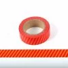 THE LOVELY FACTORY Masking Tape Rayures Orange Et Rouge