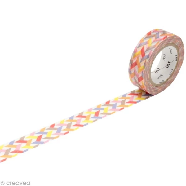 MT Masking Tape Masking Tape - Rouge Multicolore - Traits - 15 Mm X 7 M 1 MT Masking Tape Masking Tape - Rouge Multicolore - Traits - 15 Mm X 7 M
