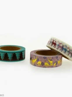 Creavea Masking Tape Sapins Verts Sur Fond Blanc - 1,5 Cm X 10 M -V-Zug shop masking tape sapins verts sur fond blanc 15 cm x 10 m p 4