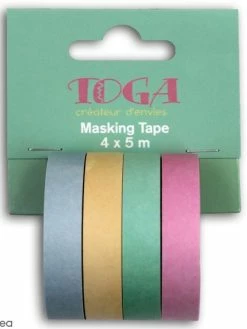 Draeger By Toga Masking Tape Toga - Aquarelle - 4 Pcs