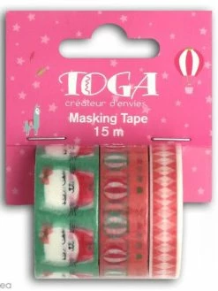 Draeger By Toga Masking Tape Toga Léonard Et Joséphine - Petit Chat Rose - 3 Rouleaux