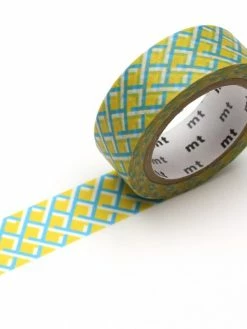 MT Masking Tape Masking Tape - Tressage Jaune / Vert - 15 Mm X 7 M