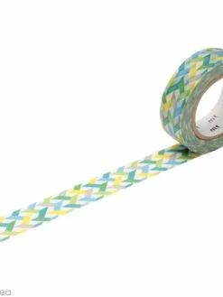 MT Masking Tape Masking Tape - Vert Multicolore - Traits - 15 Mm X 7 M