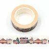 THE LOVELY FACTORY Masking Tape Village Montagnard Enneigé 15mm X 10m