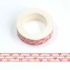THE LOVELY FACTORY Masknig Tape Métallique Coeurs Holographiques Rayures Roses 15mm X 10m