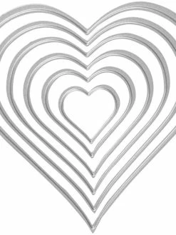 Creativ Company Matrice De Coupe - Coeurs - 2,5 à 10 Cm