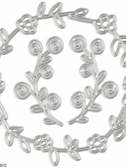 Creativ Company Matrice De Coupe Creotime - Couronne Fleurie - 10 X 10,2 Cm Environ - 3 Pcs